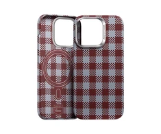 Benks Dėklas Magnetic Armor Vichy Kevlar (RF66) skirtas Apple iPhone 16 Pro Max raudonos spalvos