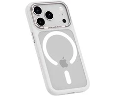 Benks Dėklas Magnetic Mist Metal Frame (0068) skirtas Apple iPhone 17 Air balta (Camera Control Button)