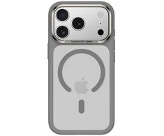 Benks dėklas Magnetic Mist Metal Frame (A069) skirtas Apple iPhone 17 Pro pilkos spalvos (Camera Control Button)