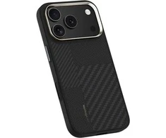 Benks dėklas Montage Magnetic Armor Pro Kevlar Metal Frame 600D+1500D (MA69) skirtas Apple iPhone 17 Pro juodos spalvos (Camera Control Button)