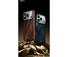 Benks Magnetic Armor Air Armor Grid Kevlar dėklas Metal Frame 600D (0069) skirtas Apple iPhone 17 Pro oranžinis