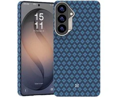 Blue Benks Magnetic Armor Air Armor Grid Kevlar dėklas Metal Frame 600D (A049) skirtas Samsung Galaxy S26 Plus mėlynas