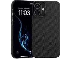 Benks Magnetic Armor Air Kevlar dėklas PC Frame 600D Apple iPhone 16 Plus juodos spalvos