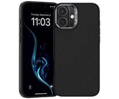 Benks Magnetic Armor Pro Kevlar dėklas Metal Frame 600D Apple iPhone 16 Plus juodos spalvos
