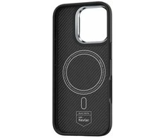 Benks Magnetic Armor Pro Kevlar dėklas Metal Frame 600D Apple iPhone 16 Plus juodos spalvos