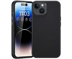 Benks Magnetic Hybrid Armor Pro Kevlar dėklas Metal Frame 600D Apple iPhone 15 Plus juodos spalvos