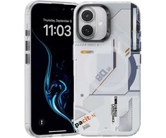 Benks Magnetic Mecha Series dėklas skirtas Apple iPhone 16 Plus baltos spalvos