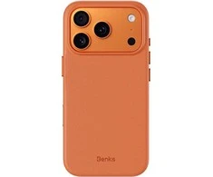 Benks Magnetic Vita Pro Silikoninis dėklas (A069) skirtas Apple iPhone 17 Pro oranžinės spalvos (Camera Control Button)
