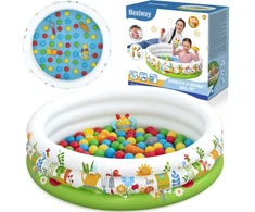 Bestway Suchy basen su kulkami KWIATOWY 102x25cm + 50 piłek i zabawek 52466
