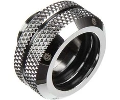 Bitspower Multi-Link Adapteris Connection straight G1/4 inch female thread to 16mm OD hard tube – shiny sidabrinis