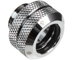 „Bitspower“ daugiajungtis adapteris, tiesus G1/4 colio AG ir 12 mm išorinio skersmens kietojo vamzdžio jungtis - blizgus sidabrinis
