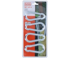 BLACK &amp; DECKER Juodas &amp; DECKER PLIENINIS KARABINAS 4VNT Juodas + DECKER 239965