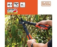 Black &amp; Decker Juodas &amp; Decker - Genėjimo / gyvatvorių / šakų žirklės 38,1x17,8x3 cm