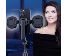 Blavec Asmenukių lazda Aliuminio Fusion P07 Magsafe tripod + nuotoliniu valdymu + 2 lamps 1,4 metres (SSFP07-MTR2LB14) juodos spalvos