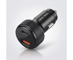 Blavec Automobilinis įkroviklis BS-04B-C Volt – USB + Type C – QC 3.0 18W PD 30W su Type C į Type C kabeliu (CCBS04BCV-UCB) juodos spalvos