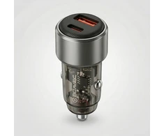 Blavec Automobilinis įkroviklis BS-05B-C Nitro – USB + Type C – QC 3.0 18W PD 65W su Type C į Type C kabeliu (CCBS05BCN-UCB) juodos spalvos