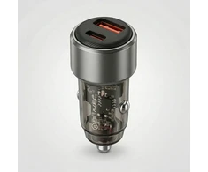 Blavec Automobilinis įkroviklis BS-05B Nitro – USB + Type C – QC 3.0 18W PD 65W (CCBS05BN-UCB) juodos spalvos