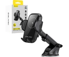 Blavec automobilinis telefono laikiklis su belaidžiu įkrovimu BHC-03 15W (BHC03-WIB) juodos spalvos