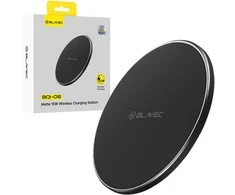 Blavec belaidis įkroviklis BQI-06 Qi 15W UniCharge (BQI06-QIB) matte juodos spalvos