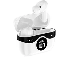 Oem Blavec Bluetooth TWS Ausinės BW04 Prime Active ANC+ENC (BW04PA-W) baltos spalvos