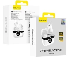 Oem Blavec Bluetooth TWS Ausinės BW04 Prime Active ANC+ENC (BW04PA-W) baltos spalvos