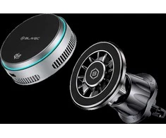 Blavec Car holder BHC-05 Qi2.2 25W magnetically detachable with induction charging and active cooling to airvent (BHC05-MWIB) juodas