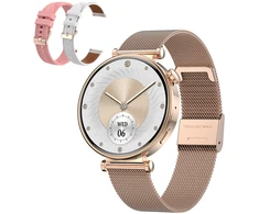Blavec Išmanusis laikrodis W17 Amber HD AMOLED (SWW17-RG) rožinio aukso spalvos + 2 bands