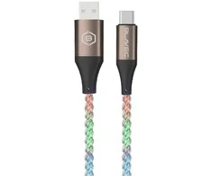 Blavec Kabelis Neon – USB į Typ C – QC 3.0 60W 3A 1 metr (CNE-UC3L1) su RGB
