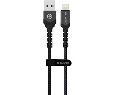 Blavec kabelis Raptor braided – USB į Lightning – 2A 3 metras (CRA-UL2BG30) juodos spalvos-pilkos spalvos