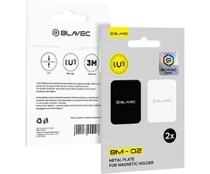Oem Blavec Metal plate for magnetic holder BM-02 set of 2 pieces rectangle (40x58mm) juodas and sidabrinis