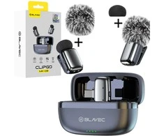Blavec Mikrofonas belaidis mikrofonas x 2 MK-03 ClipGo Typ C (LMMK03-S) sidabrinės spalvos