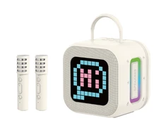 Blavec nešiojama kolonėlė Bluetooth WS-09 Karaoke Fun – 10W su 2 mikrofonais (WS09-2MBE) gelsvos spalvos