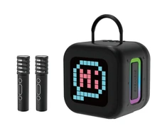 Blavec nešiojama kolonėlė Bluetooth WS-09 Karaoke Fun – 10W su 2 mikrofonais (WS09-2MB) juodos spalvos