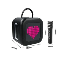 Blavec nešiojama kolonėlė Bluetooth WS-09 Karaoke Fun – 10W su 2 mikrofonais (WS09-2MB) juodos spalvos