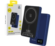 Blavec Power Bank 10000mAh BJ-03 Slim 13,5mm – Type C – 22,5W magnetic Magsafe 3 in 1 (PBBJ03-MC10N) mėlynos spalvos aluminum