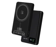 Blavec Power Bank 10000mAh BJ-03 Slim 13,5mm – Type C – 22,5W magnetic Magsafe 3 in 1 (PBBJ03-MC10B) juodos spalvos aluminum