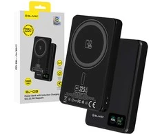 Blavec Power Bank 10000mAh BJ-03 Slim 13,5mm – Type C – 22,5W magnetic Magsafe 3 in 1 (PBBJ03-MC10B) juodos spalvos aluminum