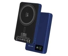 Blavec Power Bank 10000mAh BJ-03 Slim 13,5mm – Type C – 22,5W magnetic Magsafe 3 in 1 (PBBJ03-MC10N) mėlynos spalvos aluminum