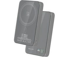 Blavec Power Bank 10000mAh BJ-04 Slim 13,5mm – Type C – 22,5W magnetic Magsafe 3 in 1 (PBBJ04-MC10G) pilkos spalvos