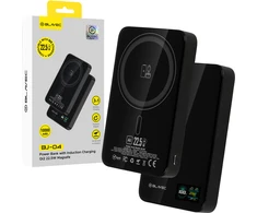 Blavec Power Bank 10000mAh BJ-04 Slim 13,5mm – Type C – 22,5W magnetic Magsafe 3 in 1 (PBBJ04-MC10B) juodos spalvos