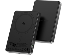 Blavec Power Bank 10000mAh BJ-05 Ultra Fast 16mm – Type C – Qi2.2 25W + PD 45W magnetic induction Magsafe 2 in 1 (PBBJ05-QI22MC10B) juodas