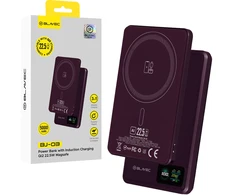 Blavec Power Bank 5000mAh BJ-03 Ultra Slim 7,8mm – Typ C – 22,5W magnetyczny indukcyjny Magsafe 3 w 1 (PBBJ03-MC5P) violetinė aliuminio