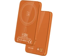 Blavec Power Bank 5000mAh BJ-04 Ultra Slim 7,8mm – Type C – 22,5W magnetic Magsafe 3 in 1 (PBBJ04-MC5O) oranžinis glass