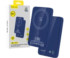 Blavec Power Bank 5000mAh BJ-04 Ultra Slim 7,8mm – Type C – 22,5W magnetic Magsafe 3 in 1 (PBBJ04-MC5N) navy glass