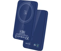 Blavec Power Bank 5000mAh BJ-04 Ultra Slim 7,8mm – Type C – 22,5W magnetic Magsafe 3 in 1 (PBBJ04-MC5N) navy glass