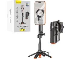Blavec Selfie Stick Aliuminio Coco PRO Mini P-01 Magsafe Auto pop quadripod + pilot + mocowanie 0,48 m.a (SSCPMP01-MQHB048) juodos spalvos