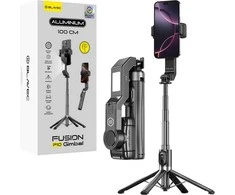 Blavec Selfie Stick Aliuminio Fusion P-10 Gimbal tripod + pilot 1 metras (SSFP10G-TRB10) juodos spalvos