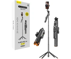 Blavec Selfie Stick Aliuminio Move AI Q-01 Auto pop tripod + remote control 1,80 metres (SSAQ01-APTRB180) juodas