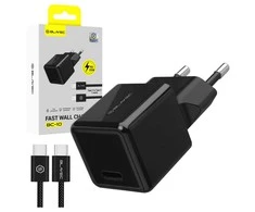 Blavec Wall charger BC-10 – Type C – PD 25W 3A with Type C to Type C cable (TCBC10-CB253A) juodos spalvos