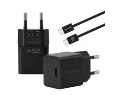 Blavec Wall charger BC-10 – Type C – PD 25W 3A with Type C to Type C cable (TCBC10-CB253A) juodos spalvos